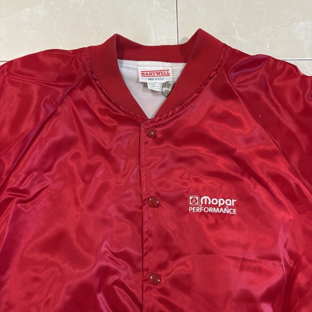 Vintage Mopar Performance Satin Jacket Men's XL Made In USA Racing F1 Dodge 90s